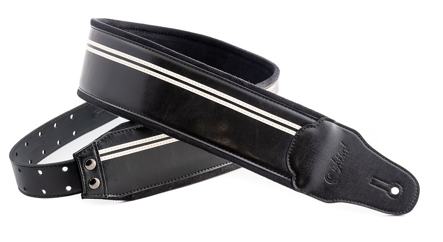 Model B-RACE BLACK guitar and bass strap. Padded, 5 mm latex that makes it very comfortable and very light.